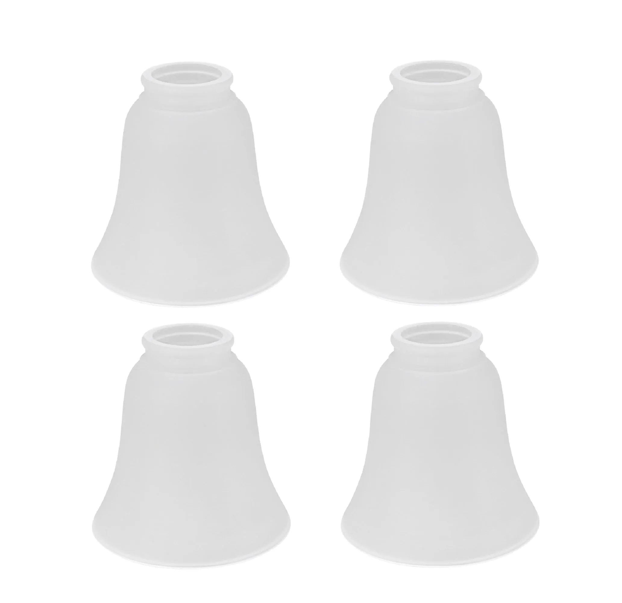 # 23046-4 Transitional Style Bell Shaped Frosted Replacement Glass Shade, 2-1/8" Fitter Size, 4-5/8" high x 4-3/4" diameter, 4 Pack