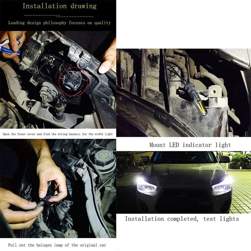 10pcs/Set T10 Car LED 12V Canbus Lights 168 194 W5W No Error