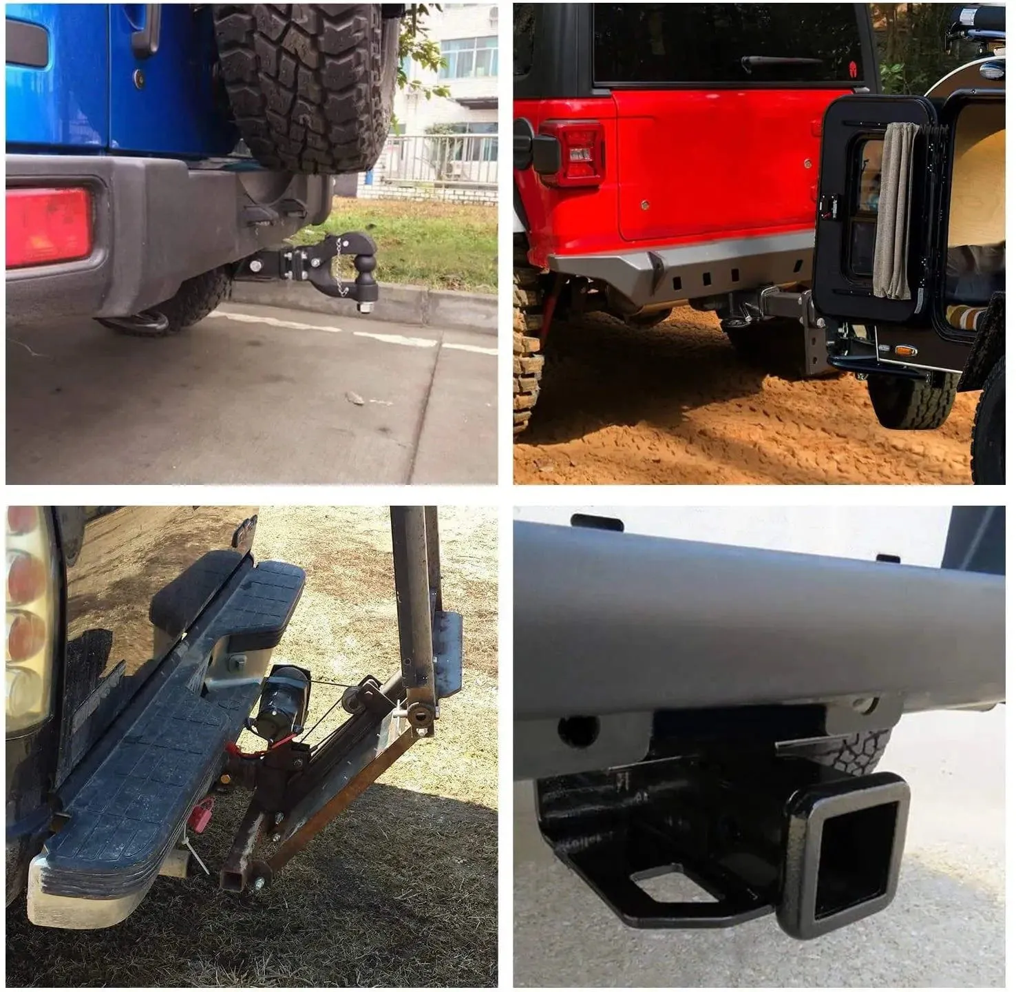 2018-2024 Jeep Wrangler JL JLU 4Door 2Door Unlimited 2 Inch Rear Bumper Tow Trailer Hitch