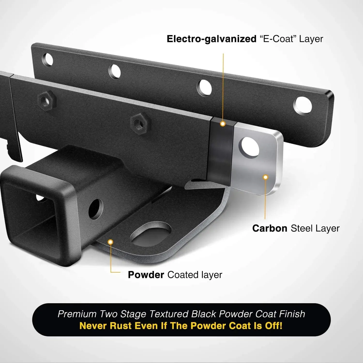 2018-2024 Jeep Wrangler JL JLU 4Door 2Door Unlimited 2 Inch Rear Bumper Tow Trailer Hitch