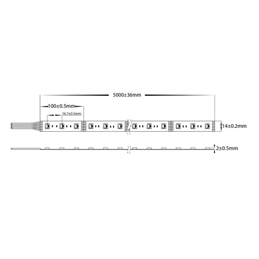 24w RGBCW LED Strip Light 60 LED Per Metre RGB 3000k 5500k IP20 Havit Lighting - HV9752-IP20-60-RGBCW