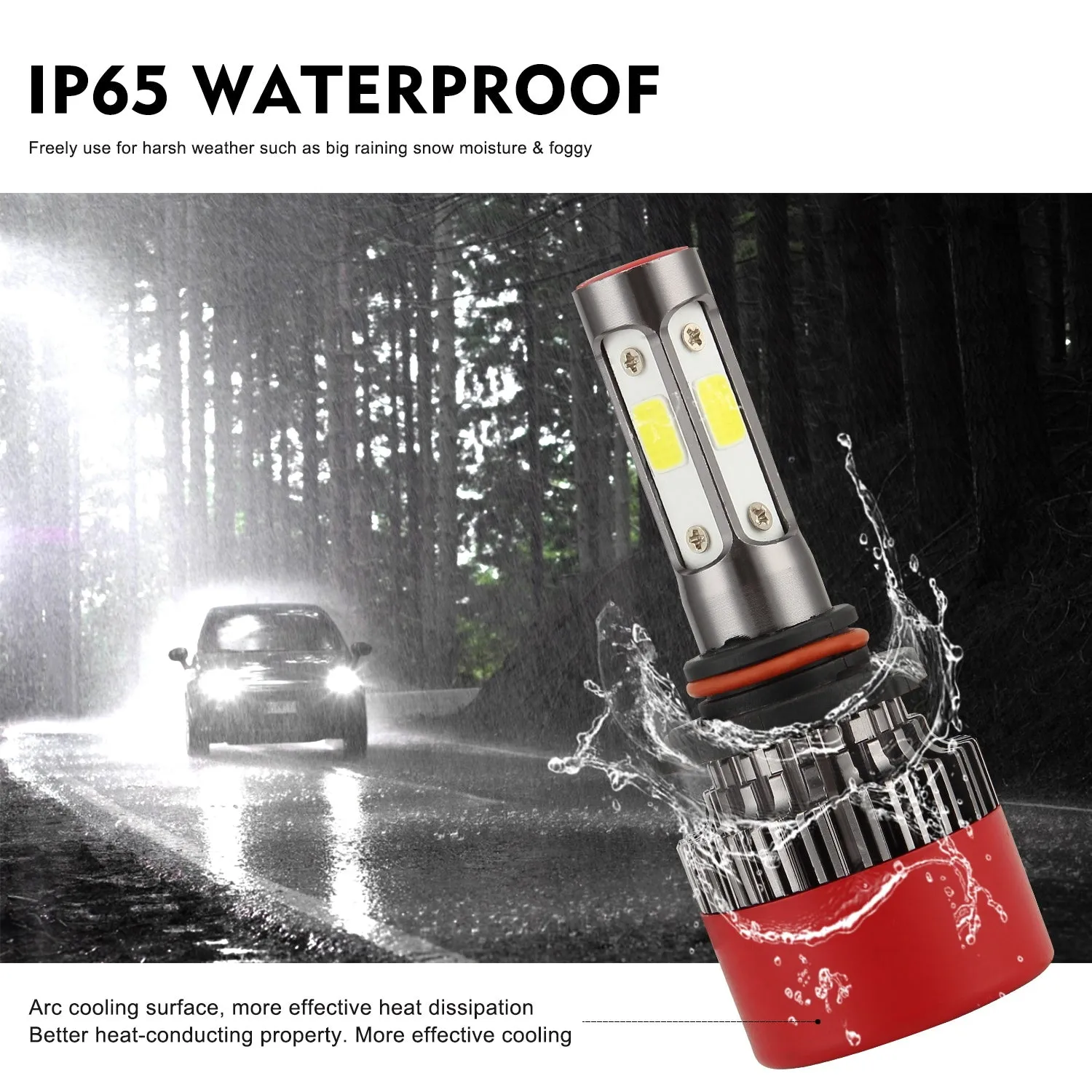 2PCS H4 H7 H11 9005/9006 LED Headlight Bulb 280W 28000LM DOB