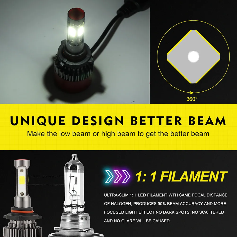 2PCS H4 H7 H11 9005/9006 LED Headlight Bulb 280W 28000LM DOB