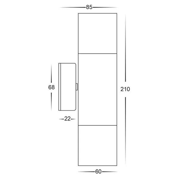 316 Stainless Steel Up/Down Wall Light CCT Havit Lighting - HV1005T, HV1007GU10T, HV1007MR16T