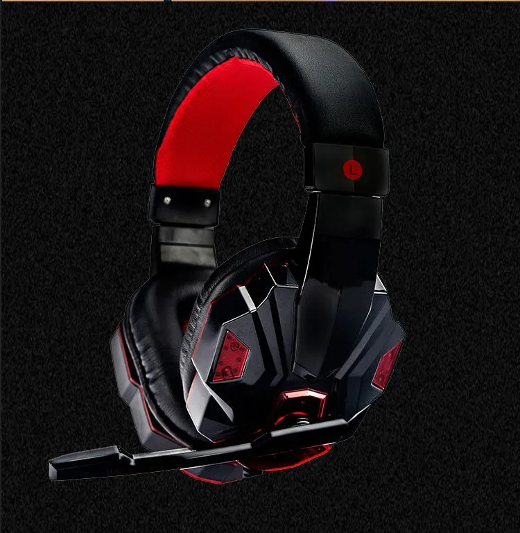 3.5mm Earphone Gaming Headset Stereo with Microphone LED