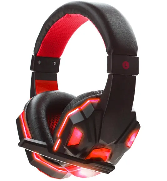 3.5mm Earphone Gaming Headset Stereo with Microphone LED