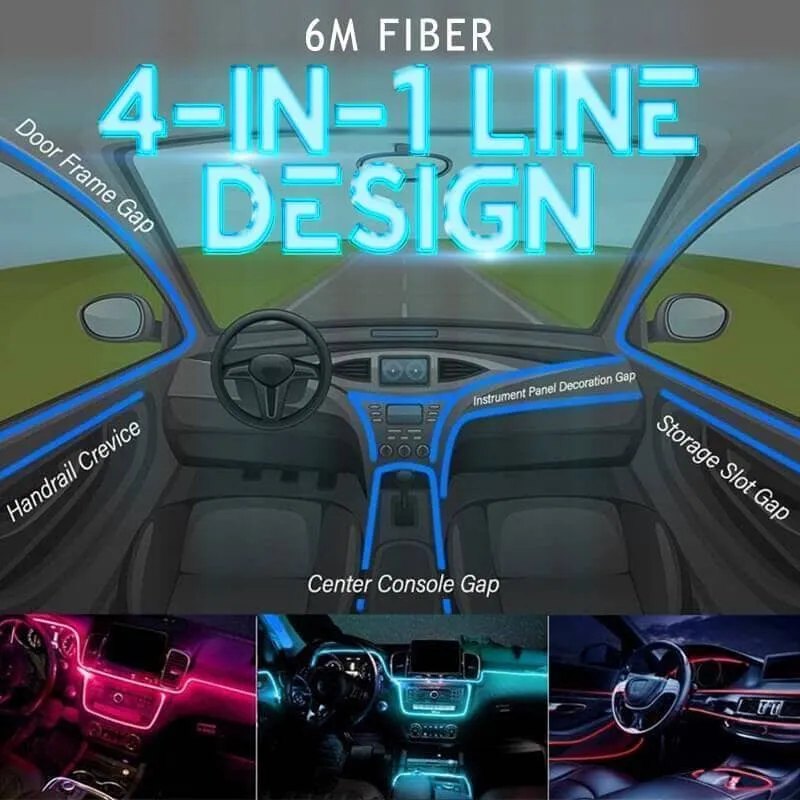 ✨4-in-1 Line Automotive LED Atmosphere Light✨