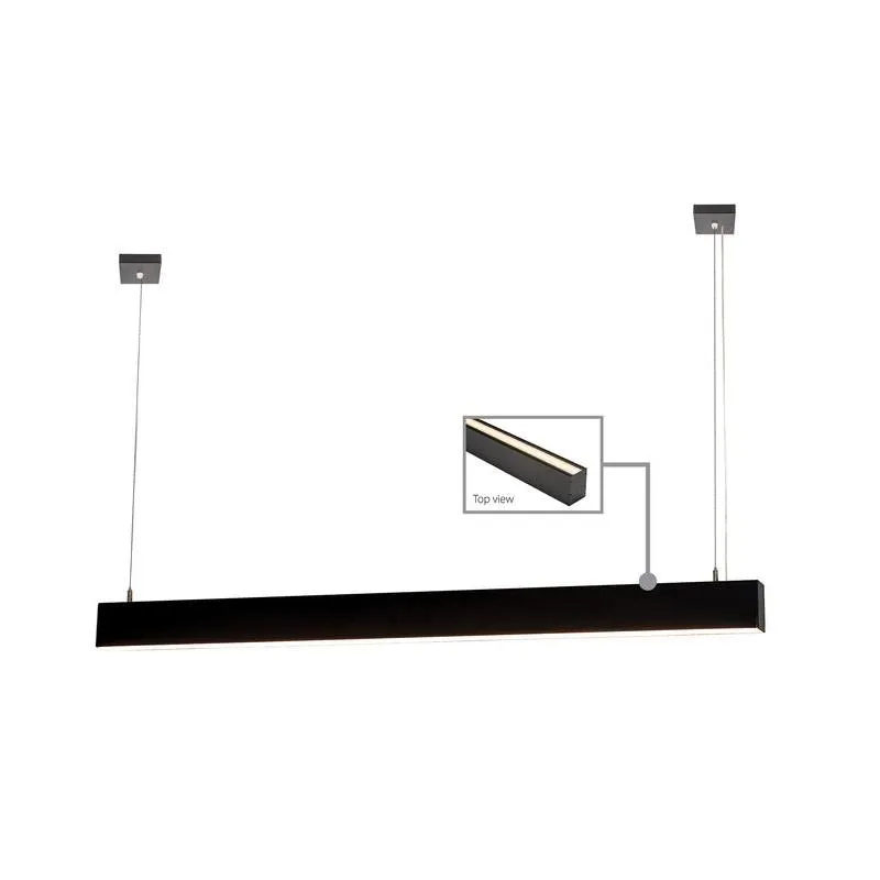 60mm x 80mm Square Up and Down Suspended Aluminium Profile IP20 in Silver/Black/White Havit Commercial