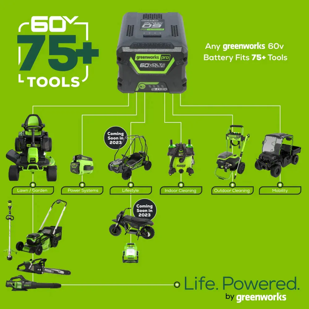 60V 17" Cordless Battery Brushless Attachment Capable String Trimmer w/ 4.0Ah Battery & Charger