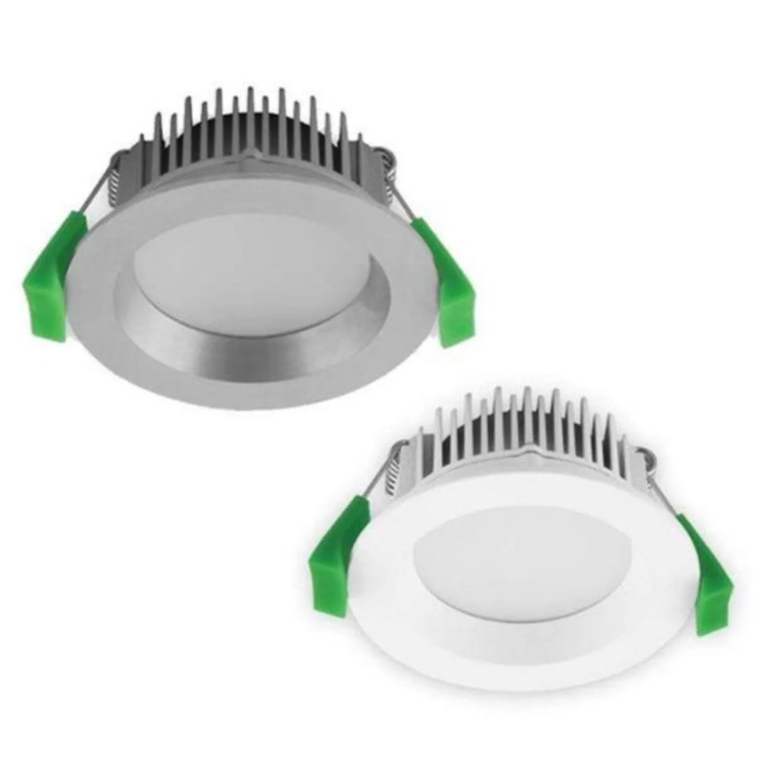 70mm Cutout Deco-8 Trio LED Downlight 8w CCT in White or Aluminium