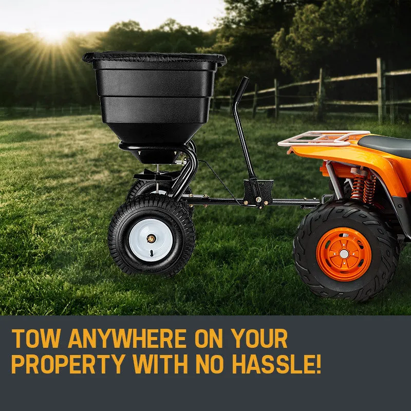 90kg Poly Tow-Behind Broadcast Spreader with Impeller - Plantcraft