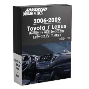 Advanced Diagnostics - ADS150 - 2006-2009 Toyota / Lexus - Proximity and Smart Key Software For T Code - Category B
