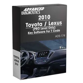 Advanced Diagnostics - ADS174 - 2010 - Toyota / Lexus Key Software For T Code - PRO Level Only - Category A