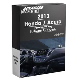 Advanced Diagnostics - ADS193 - 2013 - Honda / Acura Proximity Key Software For T Code - PRO Level Only - Category A