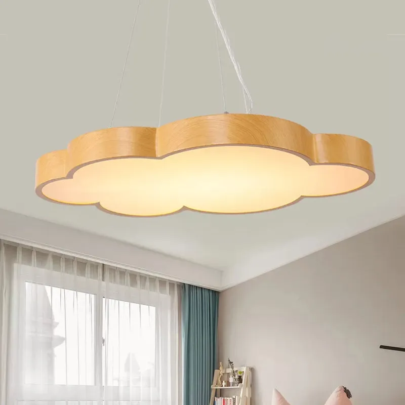 Alterf - Slim Kids Slim Cloud Pendant Light Acrylic Hanging Light in Beige for Game Room