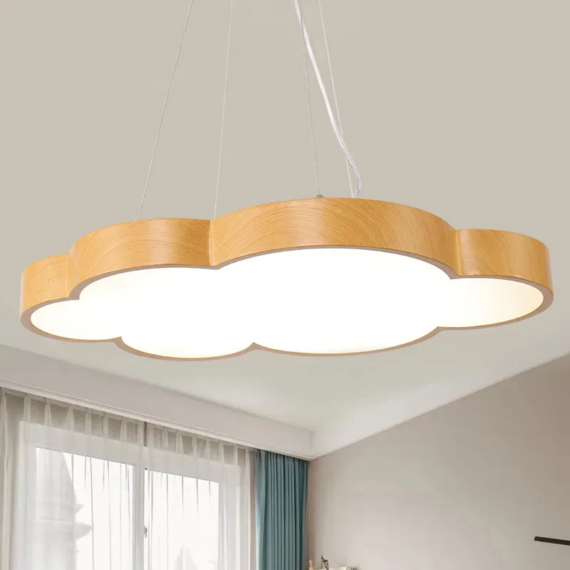Alterf - Slim Kids Slim Cloud Pendant Light Acrylic Hanging Light in Beige for Game Room