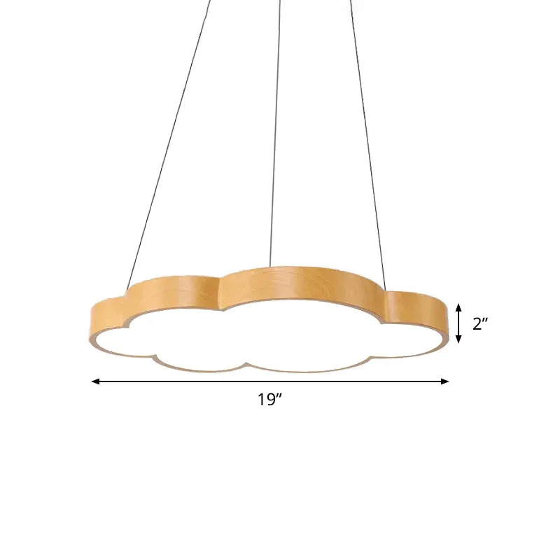 Alterf - Slim Kids Slim Cloud Pendant Light Acrylic Hanging Light in Beige for Game Room