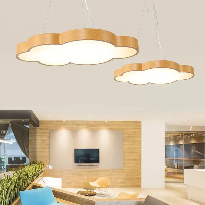Alterf - Slim Kids Slim Cloud Pendant Light Acrylic Hanging Light in Beige for Game Room