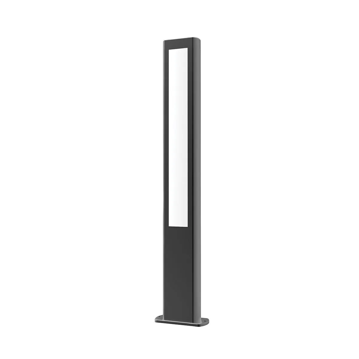 Amun Exterior LED Bollard Rectangular in Black