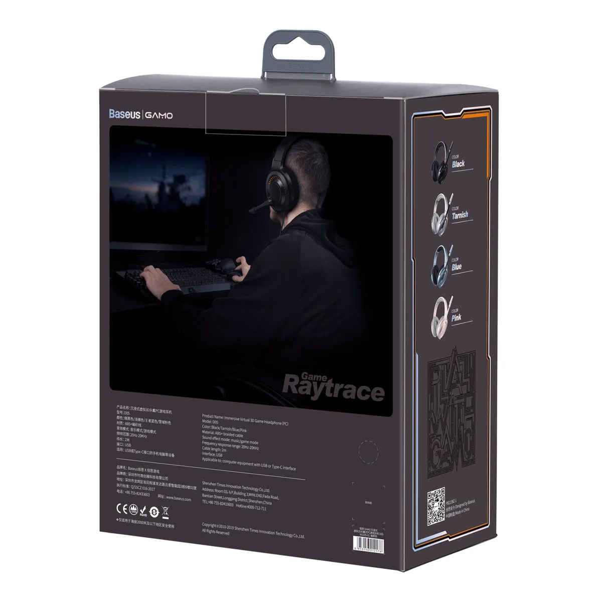 Baseus GAMO Immersive Virtual 3D Gaming Headset Headphones USB   Type C for PC and mobile