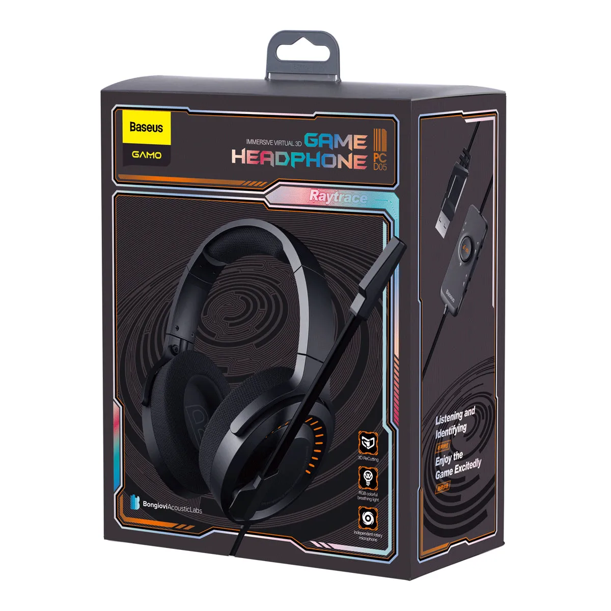 Baseus GAMO Immersive Virtual 3D Gaming Headset Headphones USB   Type C for PC and mobile