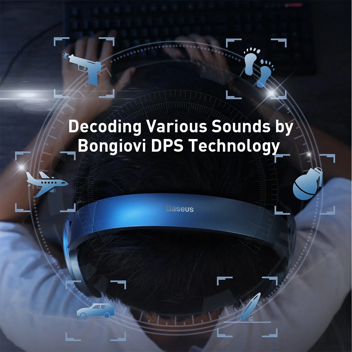 Baseus GAMO Immersive Virtual 3D Gaming Headset Headphones USB   Type C for PC and mobile