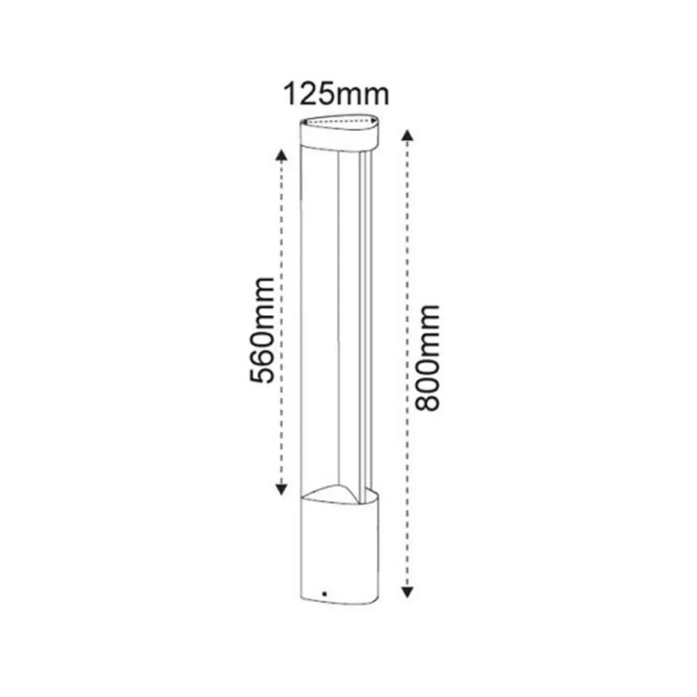 Bol Series LED Garden Bollards 6w Gray Triangular 120° IP54