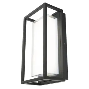 Bolton Wall Light Exterior Rectangle in Black