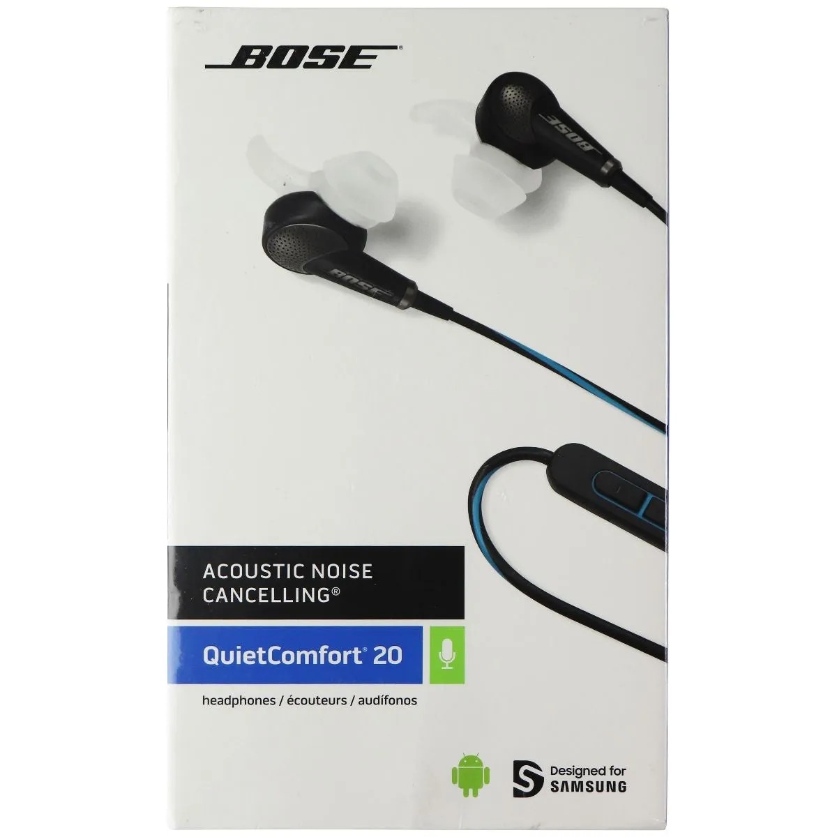 Bose QuietComfort 20 Wired Acoustic NC Headphones for Android - Black