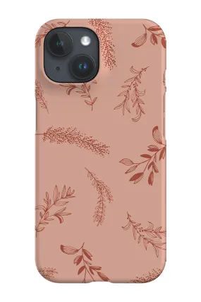 Botanical Flowers Line Art Phone Case (Peach)