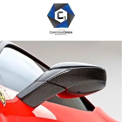 C3 Carbon Ferrari 458 Carbon Fiber Side Mirrors