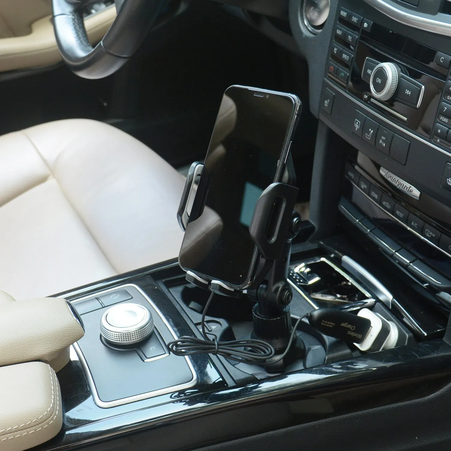 Car Mobile Phone Holder Wireless Charging Water Cup Holder Phone
