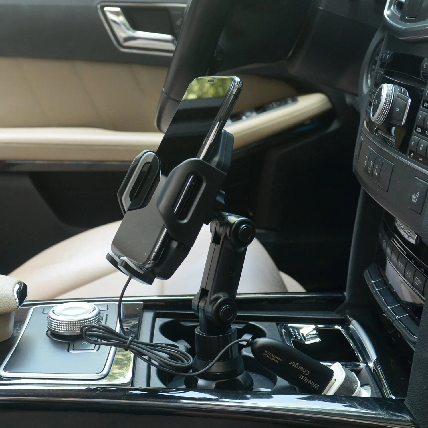 Car Mobile Phone Holder Wireless Charging Water Cup Holder Phone