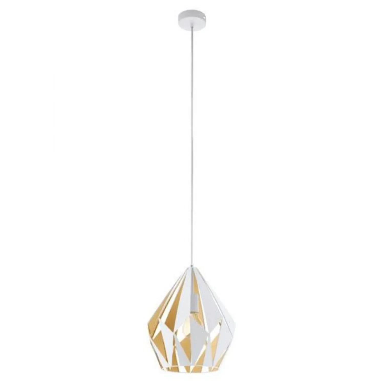 Carlton 1 Pendant Light Medium in Black/Copper, Black/Silver or White/Gold