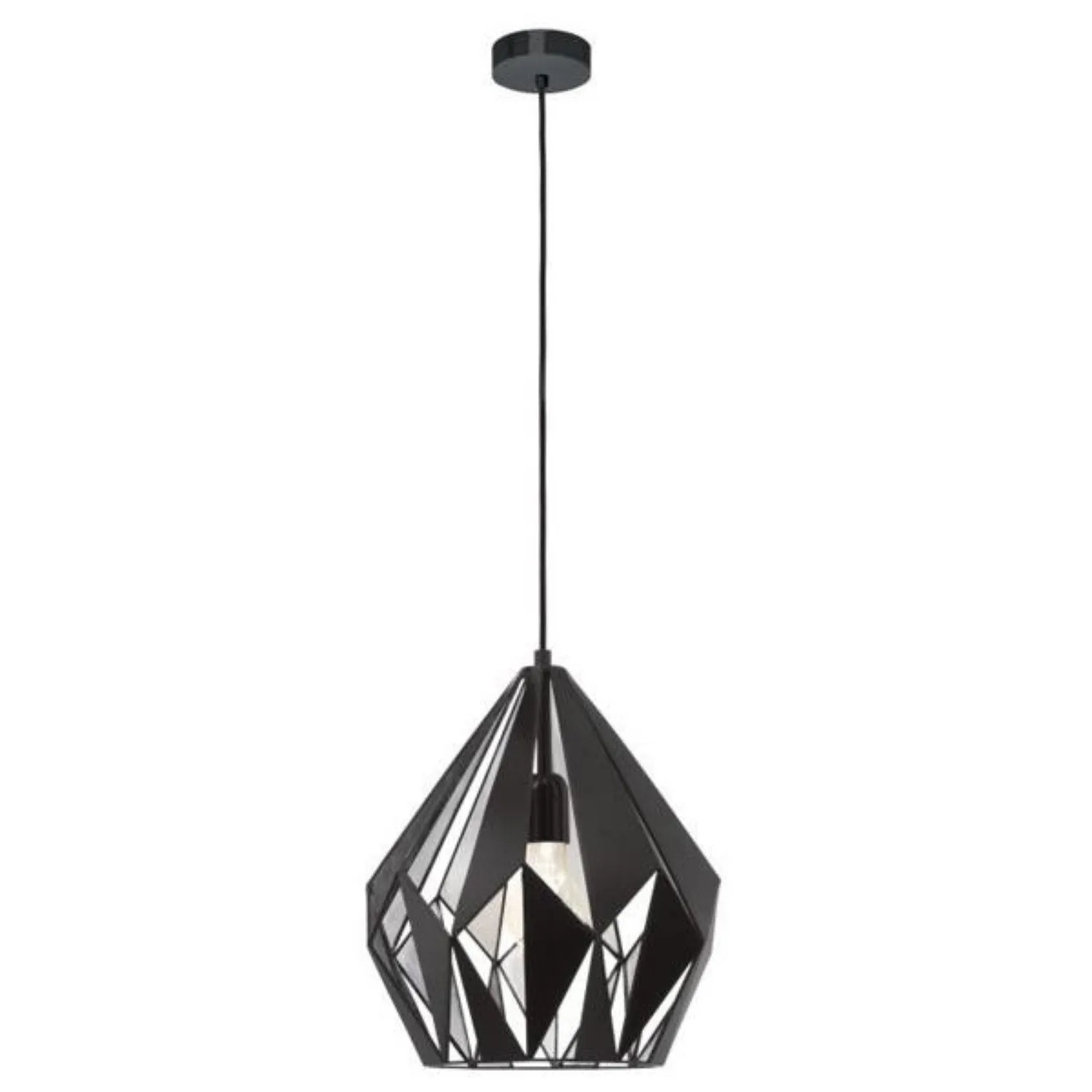 Carlton 1 Pendant Light Medium in Black/Copper, Black/Silver or White/Gold