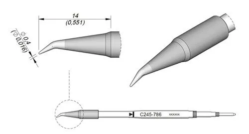 Cartridge Bent Ø 0.4 S4-10PK