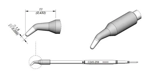 Cartridge Bent Ø 1.5-10PK