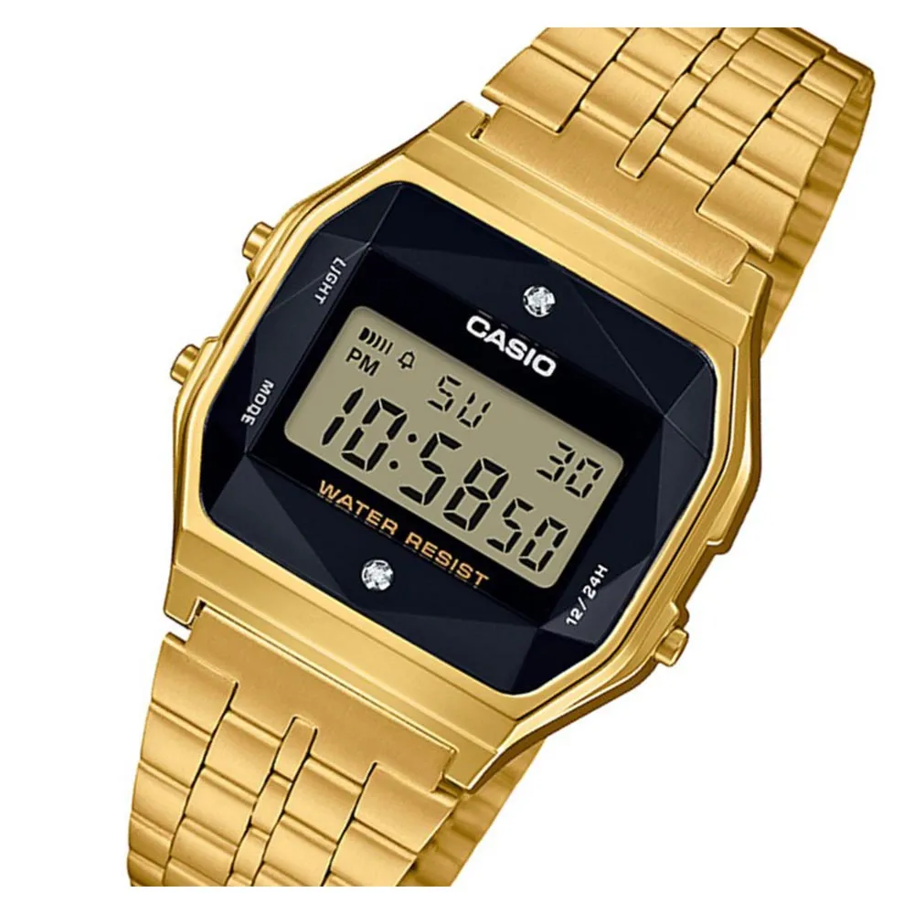 Casio Retro Gold Steel Digital Men's Watch - A159WGED-1D