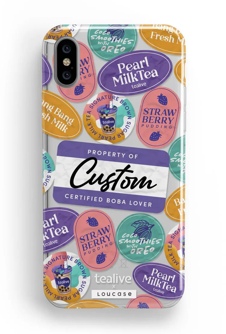 Certified Boba Lover & Tealive Strawless Cup - KLEARLUX™ Limited Edition Tealive x Casesbywf Phone Case | LOUCASE