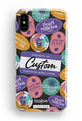 Certified Boba Lover & Tealive Strawless Cup - KLEARLUX™ Limited Edition Tealive x Casesbywf Phone Case | LOUCASE