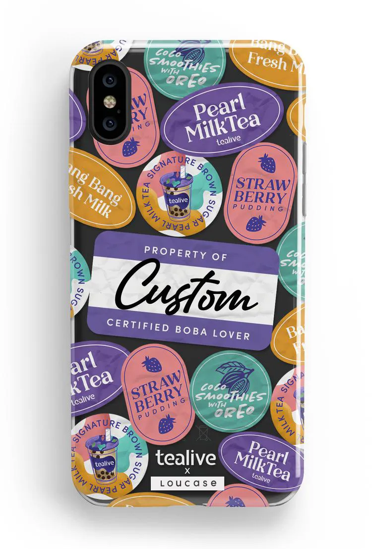 Certified Boba Lover & Tealive Strawless Cup - KLEARLUX™ Limited Edition Tealive x Casesbywf Phone Case | LOUCASE