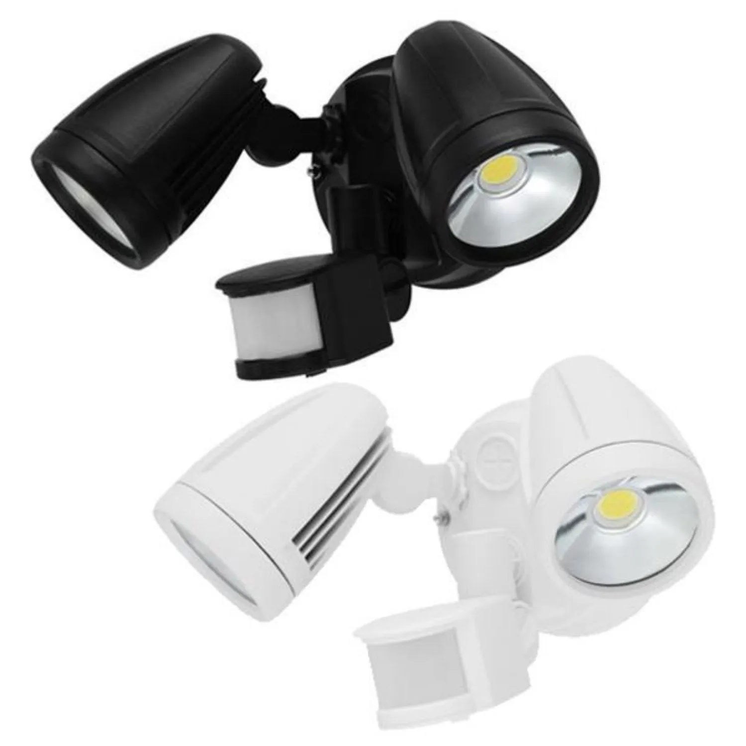 Chopper Outdoor LED Wall Light 2Lt CCT 30w with Sensor in Black or White