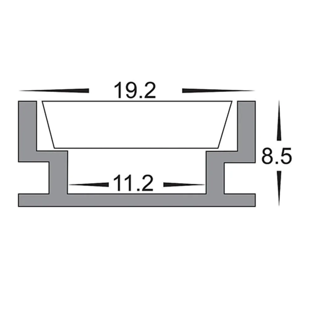 CLEARANCE 19mm x 9mm Silver Foot Trafficable Square Step Tread Profile  HV9698-1908