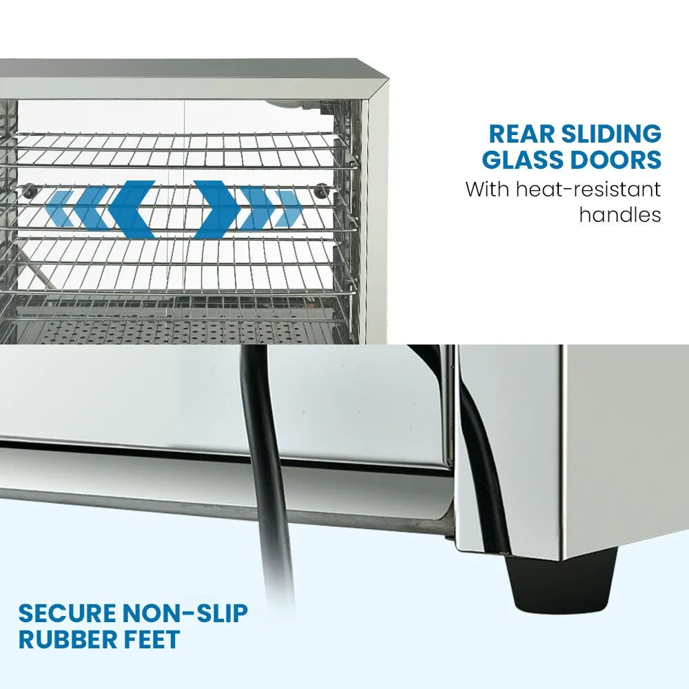 Commercial 4-Tier Food Warmer, Adjustable Temp, Stainless, Eurochef