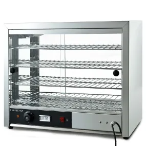 Commercial 4-Tier Food Warmer, Adjustable Temp, Stainless, Eurochef