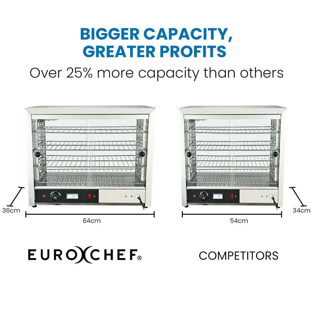Commercial 4-Tier Food Warmer, Adjustable Temp, Stainless, Eurochef