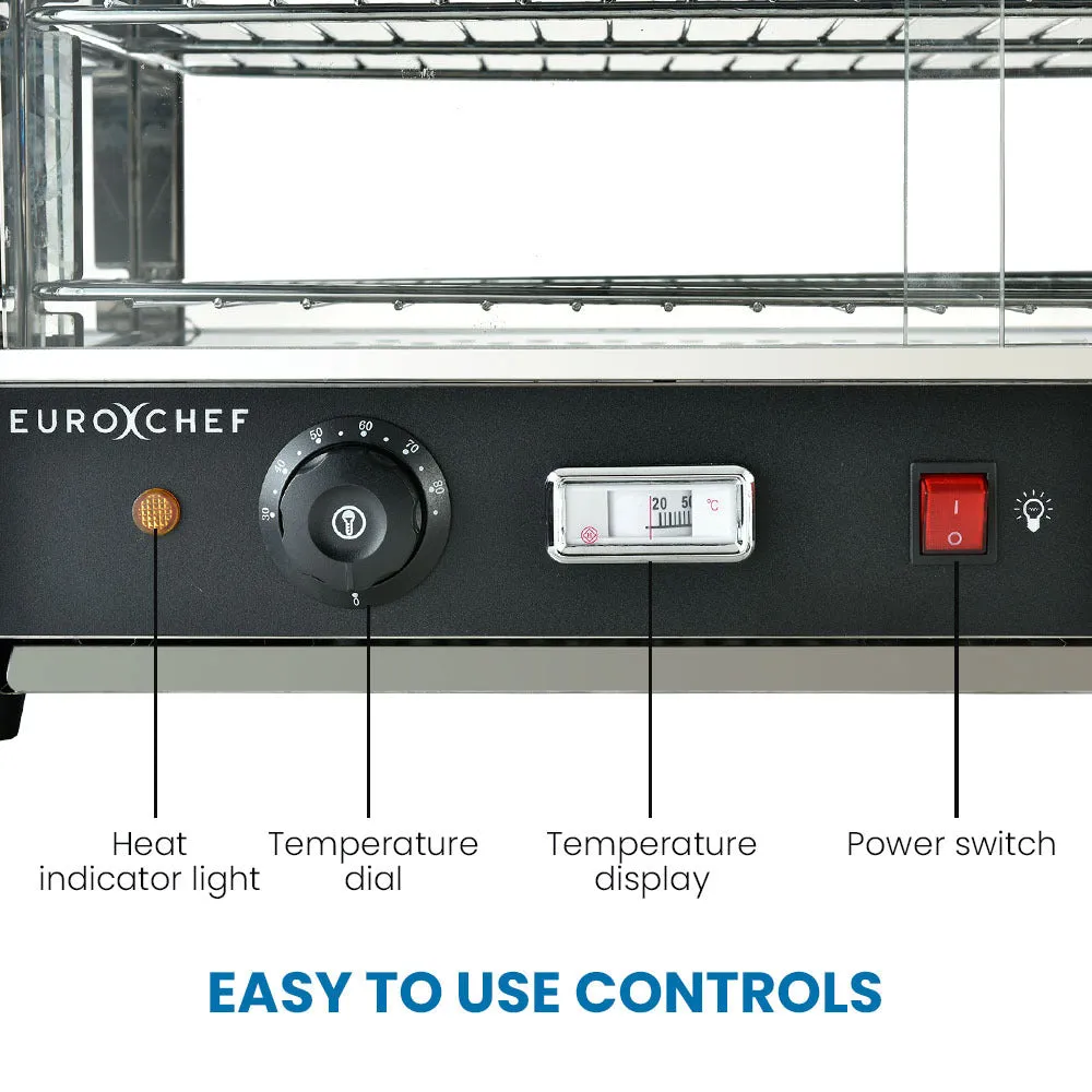 Commercial 4-Tier Food Warmer, Adjustable Temp, Stainless, Eurochef