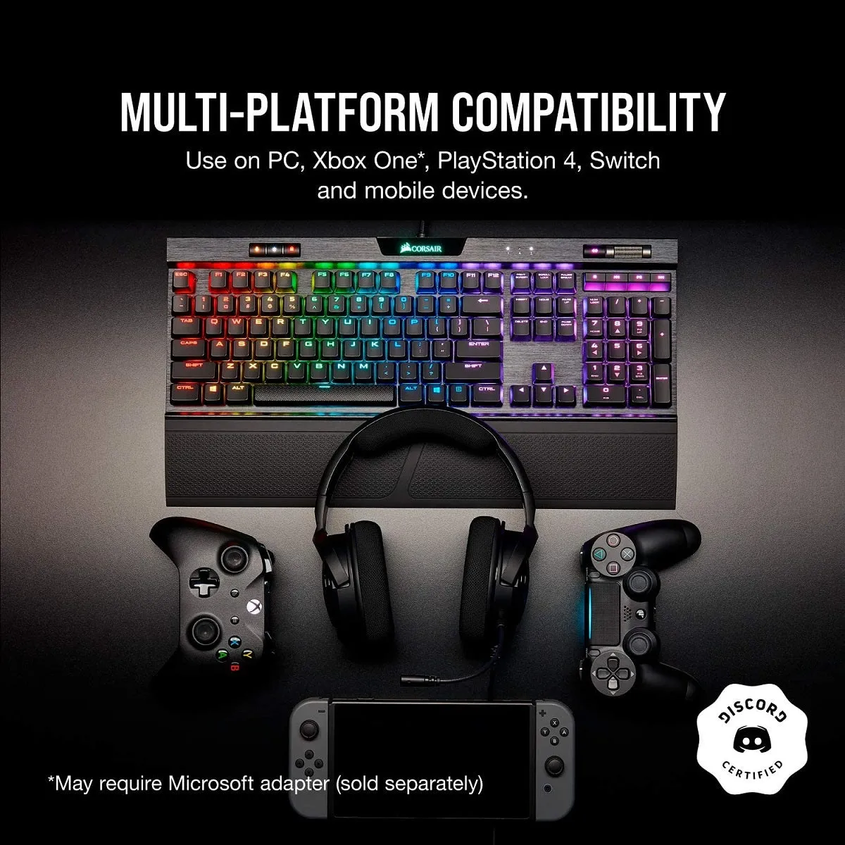 Corsair Headset HS35 - Stereo Gaming Headset - Memory Foam Earcups - Headphones Designed for Switch and Mobile – Red