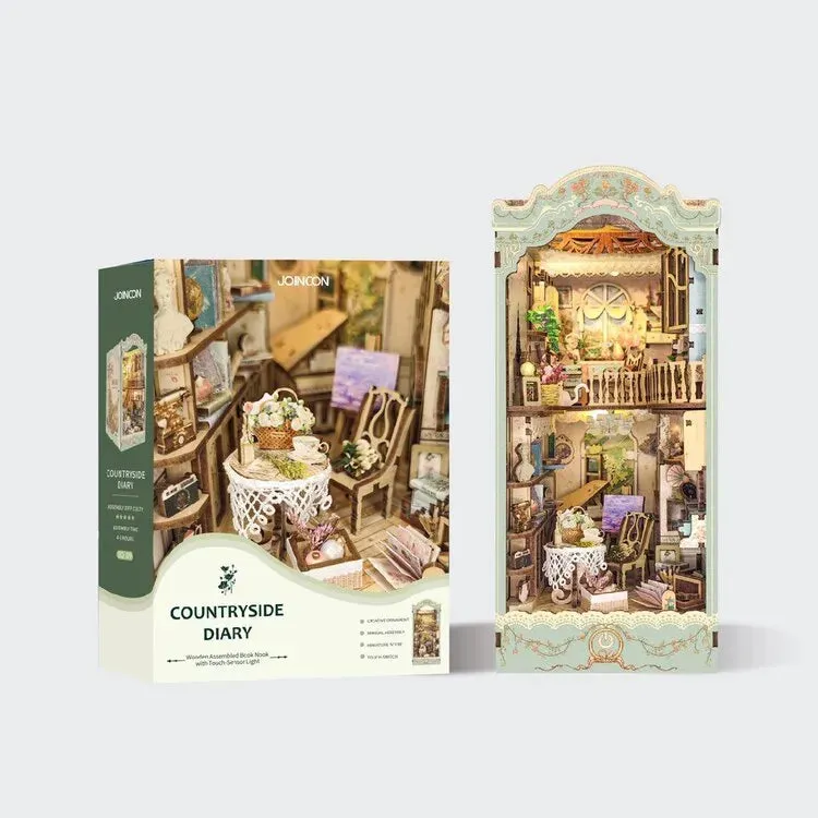 Countryside Diary: Garden Diorama Wooden LED Book Nook DIY Kit