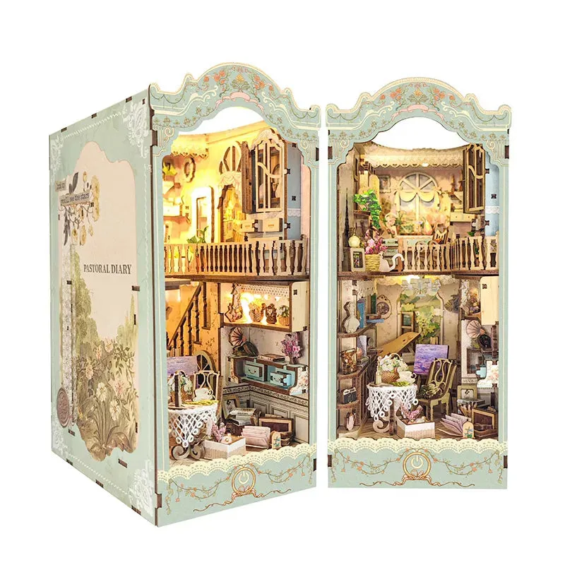 Countryside Diary: Garden Diorama Wooden LED Book Nook DIY Kit